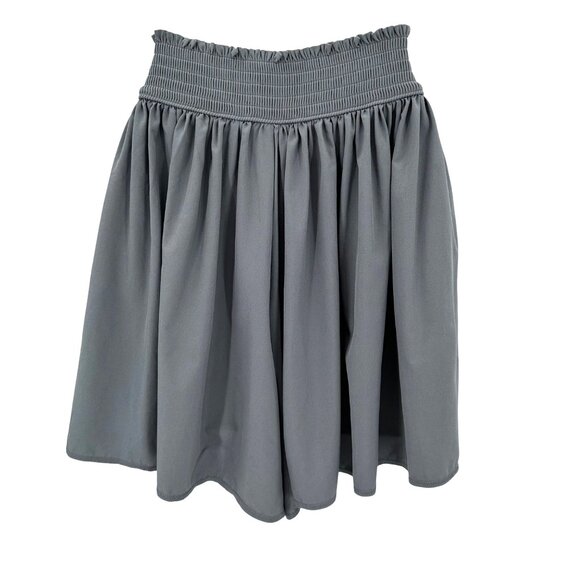 Athleta Womens Gray Lightweight Pockets Smocked Waist Flowy Skort Size M - Picture 2 of 10